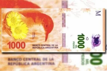 En Diciembre circulará el billete de 1000 pesos