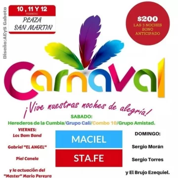 Los tradicionales carnavales llegan a Maciel