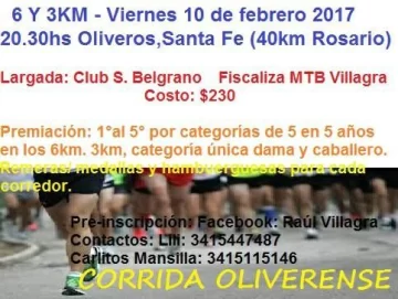 Maratón abierta dentro de las Olimpiadas: “Corrida Oliverense”