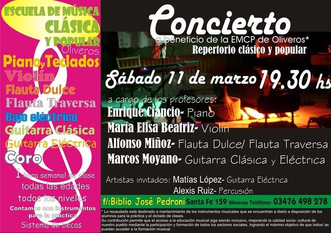 Concierto musical a cargo de los profesores de Cultura