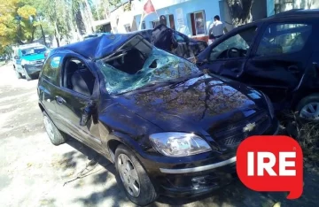 Volcó un auto en la Autopista a la altura de Oliveros: Un lesionado