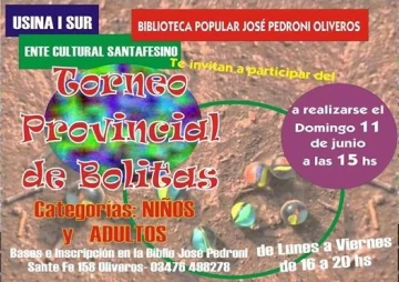 Torneo Provincial: Domingo ideal para jugar a la bolita