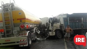 Accidente sobre la Au Rosario Santa Fe a la altura de San Lorenzo