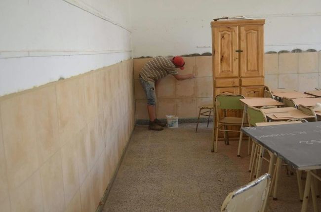 La comuna de Timbúes colaboró en la renovación de aulas
