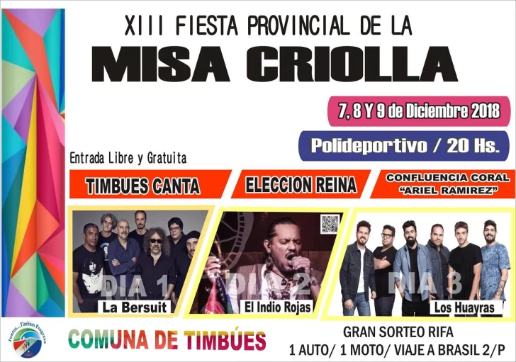 Falta muy poco para la 13º Fiesta Provincial de Misa Criolla