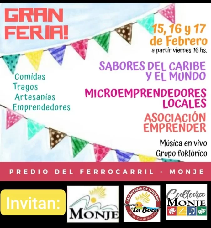 Artesanos, comida, tragos y shows para el fin de semana en Monje