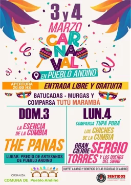 Carnavales 2019 en Pueblo Andino por partida doble