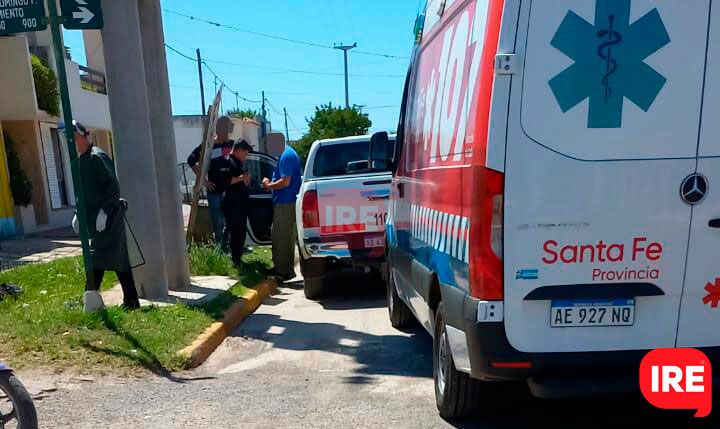 Un joven resultó herido tras un choque en una esquina céntrica de Maciel