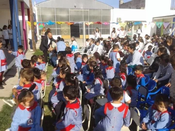 Se inauguró un nuevo espacio para los niños del jardín de Monje