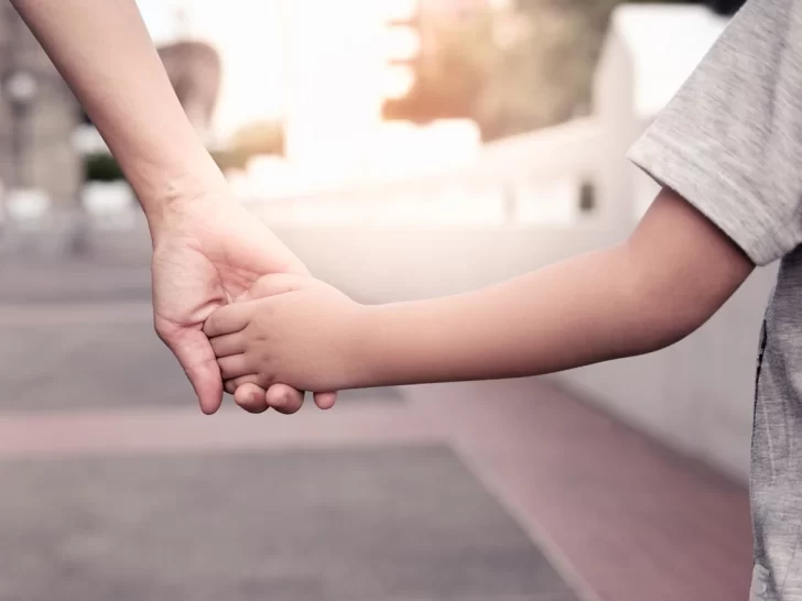 Una mamá caminaba con su hijo cuando fue embestida por un utilitario