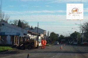 Reparan la Ruta 11 en el tramo urbano de Oliveros