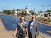 Rasetto y Stumpo recorrieron obras en Serodino