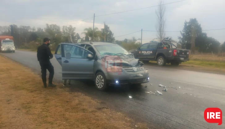 Un auto chocó a un camión en medio de las demoras por el paro en los puertos