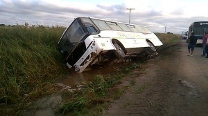 Accidente de Tránsito: Colectivo terminó en una cuneta en La Paloma