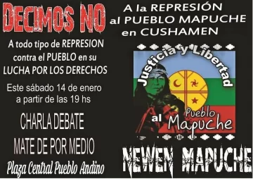 Pueblo Andino dice NO a la represión contra los pueblos mapuches