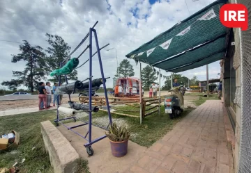 Dos albañiles sufrieron un shock eléctrico en Andino y quedaron hospitalizados