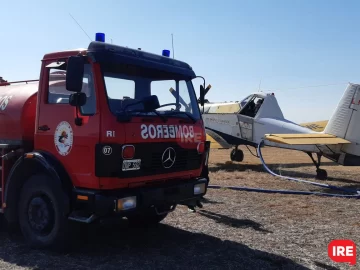 La lucha contra el fuego en las islas tuvo ayer su base en Oliveros
