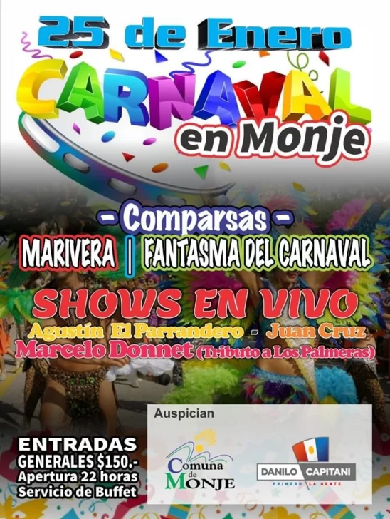 El carnaval llega en enero a Monje a puro ritmo y color