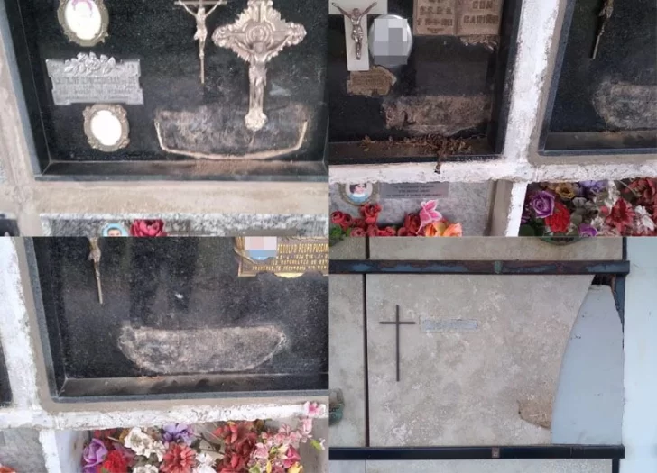 Repudian vandalismo y robo de placas en el cementerio de Carrizales