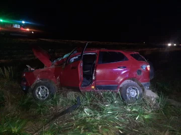 Vuelco y despiste en autopista a la altura de Monje: Un herido