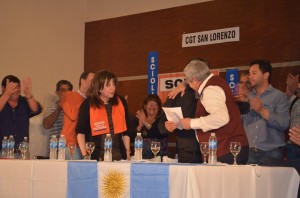 La CGT San Lorenzo brindó un multitudinario acto en apoyo a Scioli
