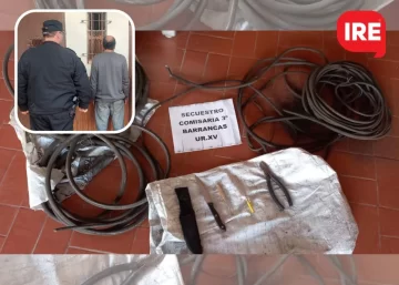 La policía de Barrancas agarró infraganti a un ladrón robando cables