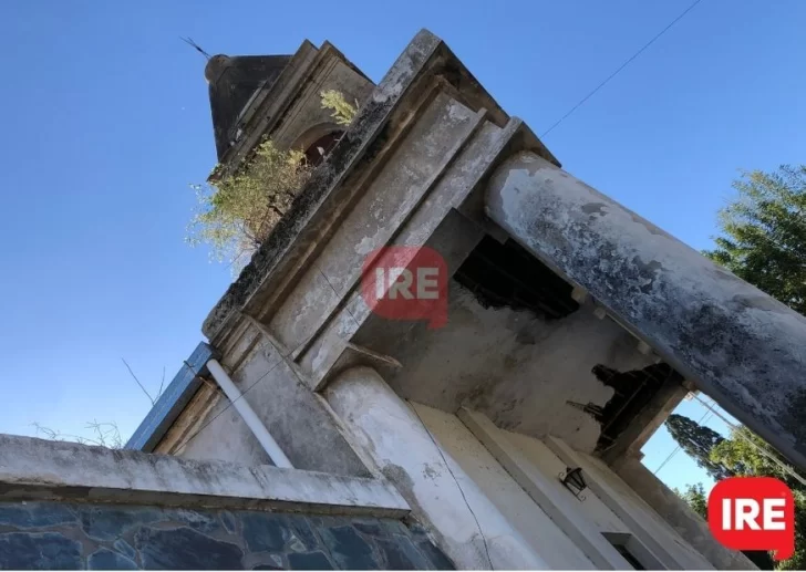 Peligra la historia: Volvió a ceder el techo de la iglesia de Puerto Gaboto