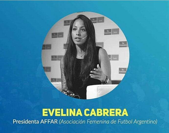 Evelina Cabrera amadrinará la escuela de fútbol de nenas de Monje