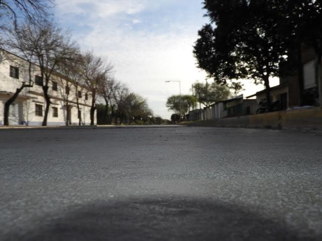 Oliveros: Finalizó la pavimentación sobre la calle Sarmiento