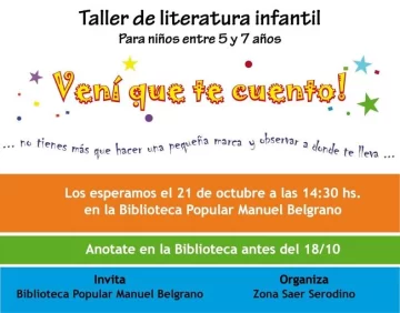 Taller de literatura infantil organizado por el grupo Zona Saer