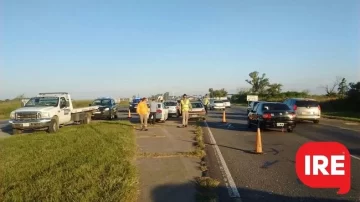 Accidente de tránsito sobre la autopista, Km 22
