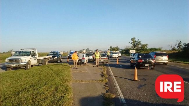 Accidente de tránsito sobre la autopista, Km 22