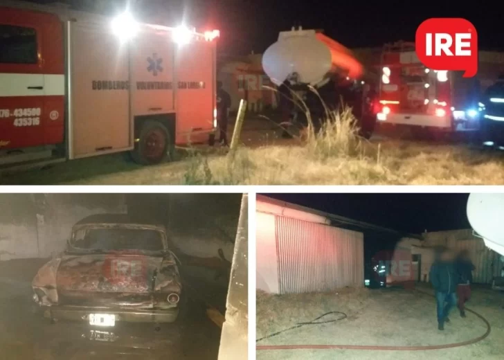 Ardió en llamas un auto estacionado al lado de un acoplado con combustible