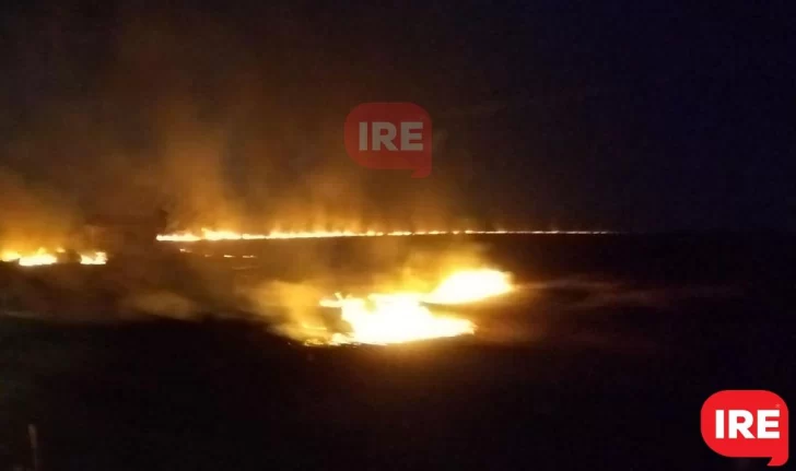 Impresionante incendio en la zona rural entre Diaz y Monje