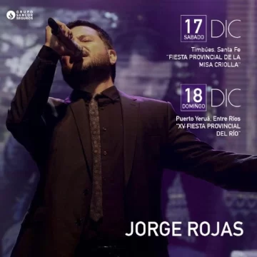 Esta noche, Jorge Rojas actuará en Timbúes