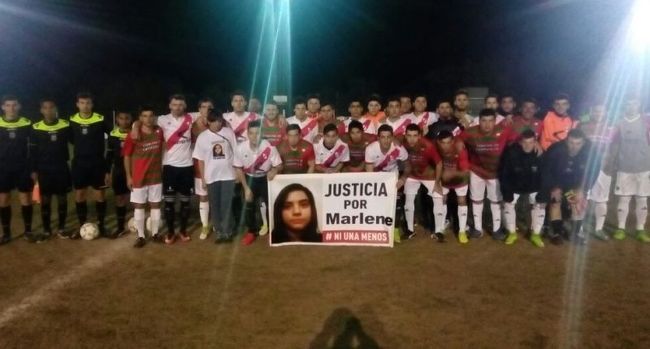 Previo al partido Carrizales y Oliveros pidieron justicia por Marlene