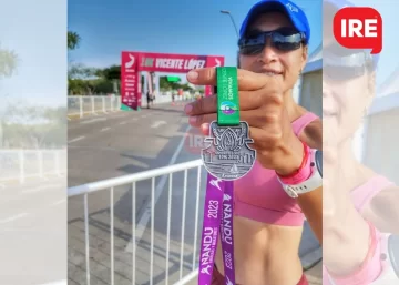Exhausta pero feliz: Marina volvió a correr 10 k en la maratón de Vicente Lopez