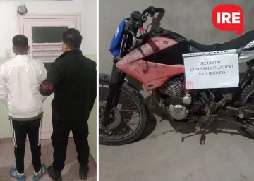 Detuvieron a dos vecinos de Andino con una moto robada y uno quedó imputado por encubrimiento