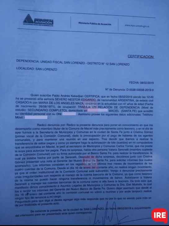 Severo acudió a la justicia para ratificar que no renunció