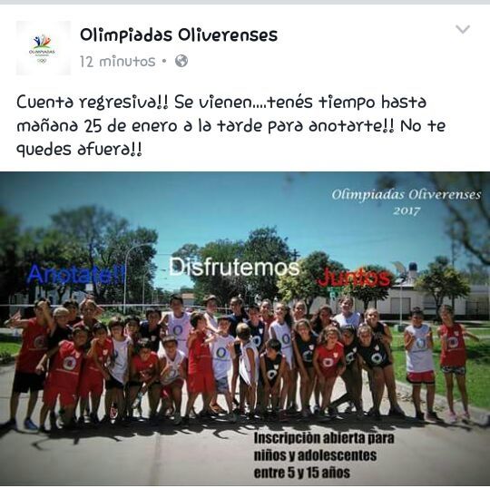 Olimpiadas Oliverenses: Mañana cierre de inscripción