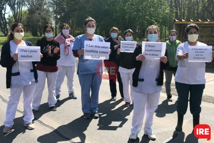 Corte de ruta y manifestación de enfermeros por la recomposición salarial