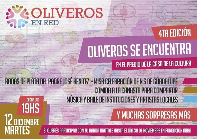 Oliveros se Encuentra: Último día para inscribirte con tu banda