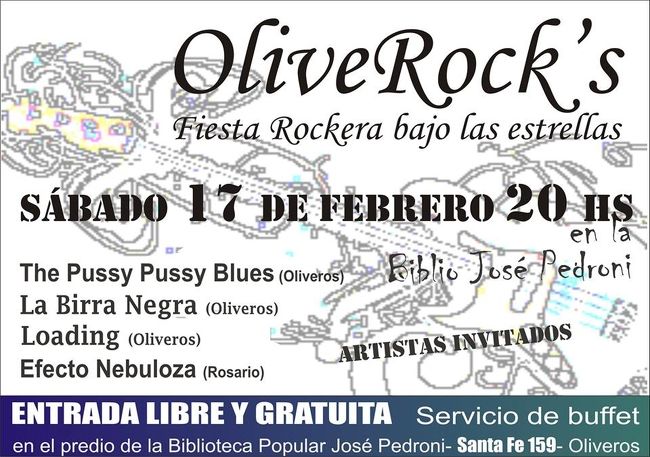 Se viene una gran fiesta rockera en la Biblioteca “José Pedroni”