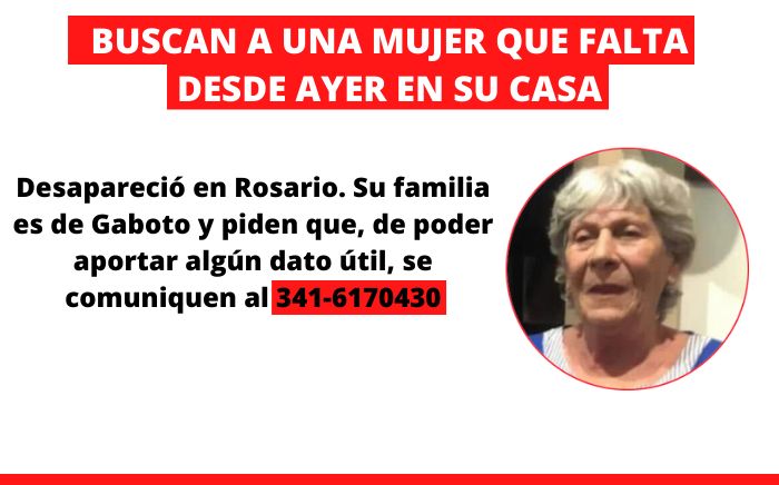 Buscan a una mujer que falta de su casa desde ayer