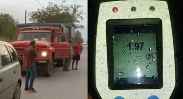 En zigzag y sin poder hablar: Detuvieron a un camionero con 1.97 de alcohol en sangre