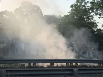 Esta mañana: Visibilidad reducida por humo en la Autopista