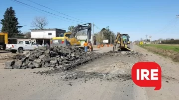 Comenzó la obra de reconstrucción de la Ruta 11 en el casco urbano de Timbúes