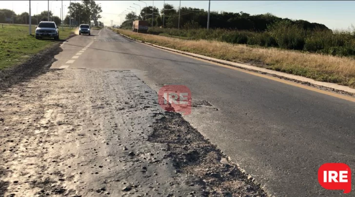 Los baches de la ruta 91 están dentro del margen y se repararán