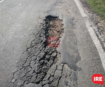 Preocupación por un profundo bache entre Andino y Aldao