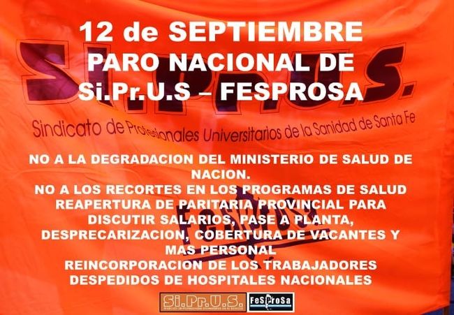 Jornada de lucha de los trabajadores de la salud